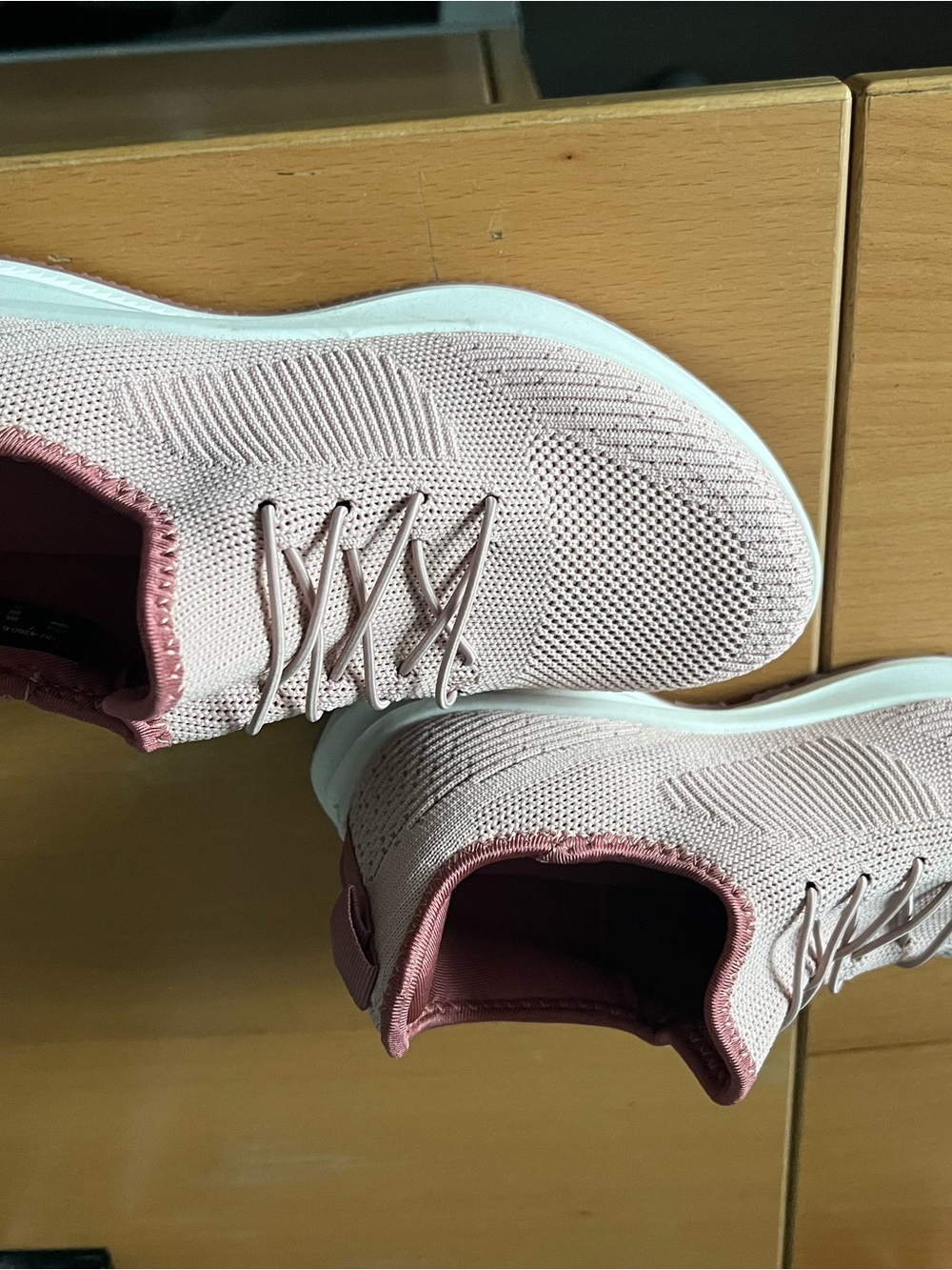 Light Pink Knit Women's Athletic Sneakers